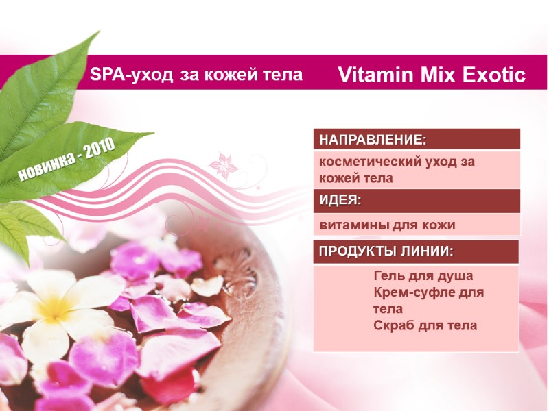 SPA-уход за кожей тела  Vitamin Mix Exotic